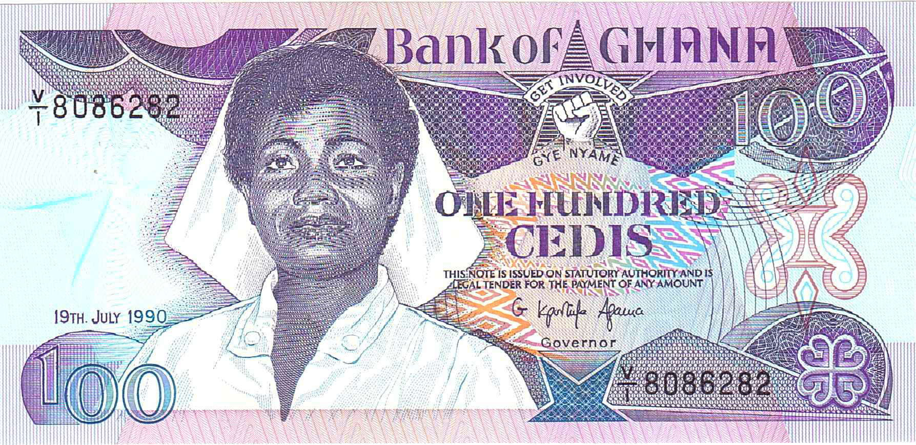Ghana 100 1990 UNC P-26/b